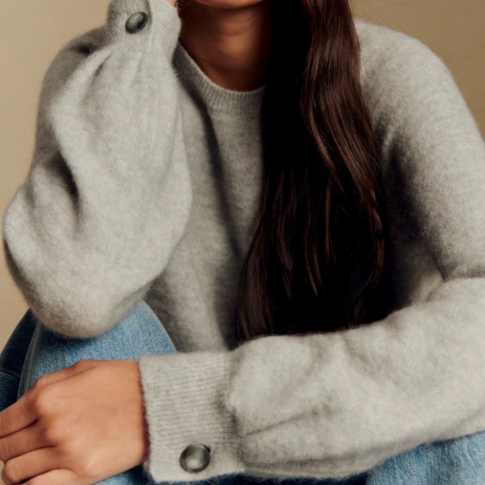 Sezane Louisa Jumper Mottled Grey - Size S